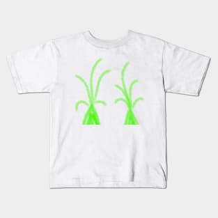 Green watercolor coconut tress art Kids T-Shirt